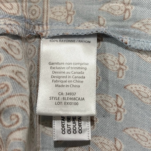 Blumind, Floral Midi Dress, Large, Blue, White, Brown - Picture 9 of 10